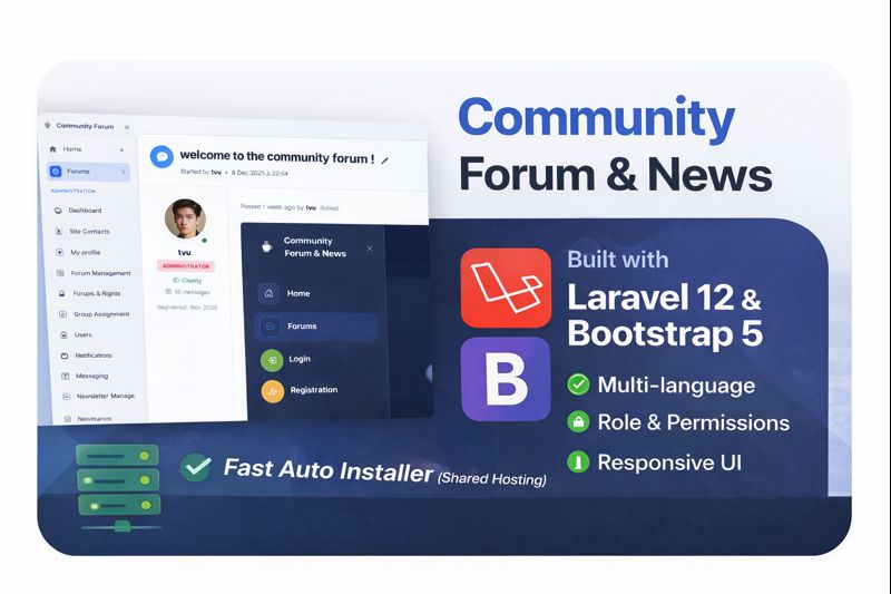 Installation du projet Community Forum & News (en français)